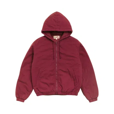 Pre-owned Stussy Ripstop Work Jacket 'burgundy' | Red | Men's Size L