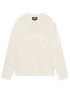 STUSSY ROLL V-NECK LOGO SWEATER