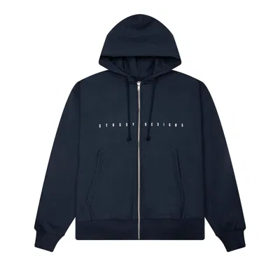 Pre-owned Stussy S Box Zip Hoodie 'navy' | Blue | Men's Size Xl
