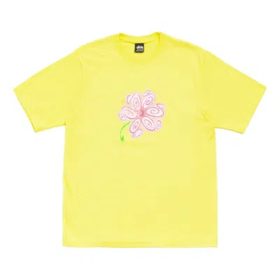 Stussy S Flower T-shirt 'lemon'