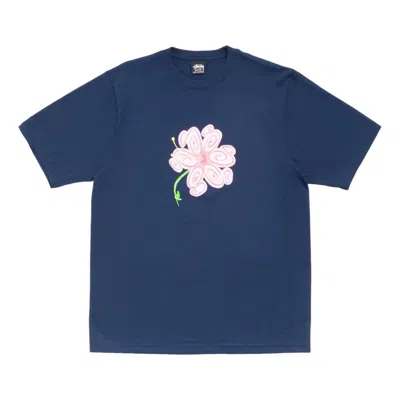 Stussy S Flower T-shirt 'navy'