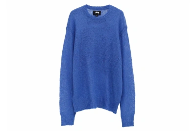 Pre-owned Stussy S Loose Knit Sweater Blue