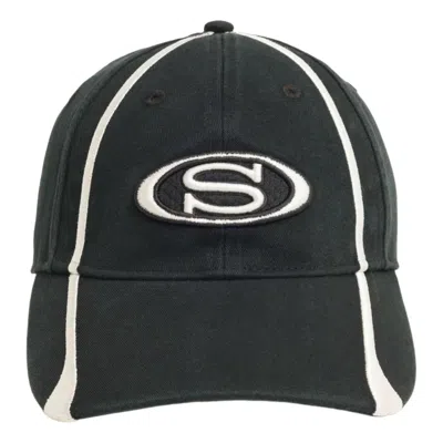 Stussy S Oval Cap 'black' In Green