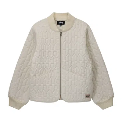 Pre-owned Stussy S Quilted Liner Jacket 'cream'