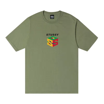 Pre-owned Stussy S64 Pigment Dyed Tee 'artichoke' In Green