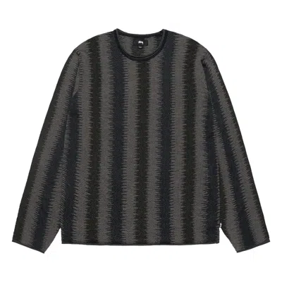 Pre-owned Stussy Shadow Stripe Sweater 'olive' In Green