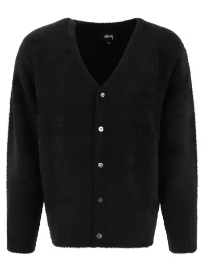 Stussy Stüssy "shaggy" Cardigan In Black