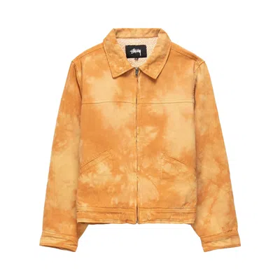Pre-owned Stussy Shearling Dyed Trucker Jacket 'brown'