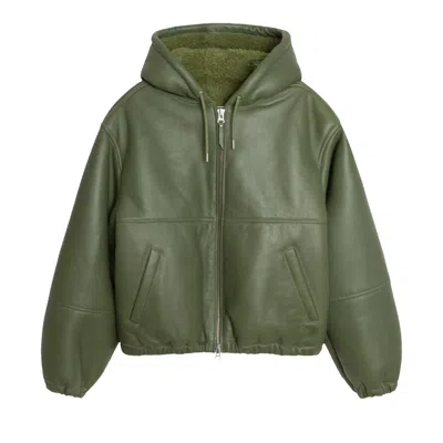 Pre-owned Stussy Shearling Work Jacket 'green'