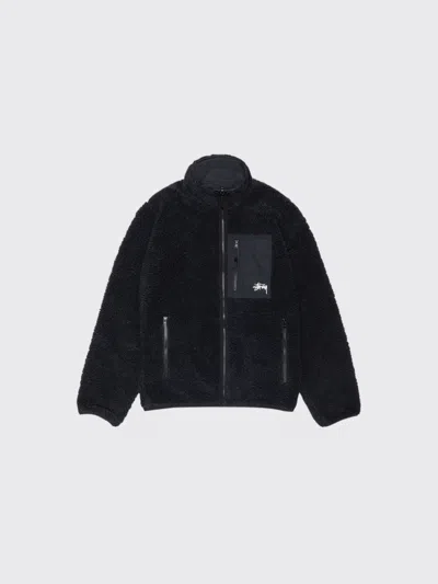 Stussy Sherpa Reversible Jacket In Black