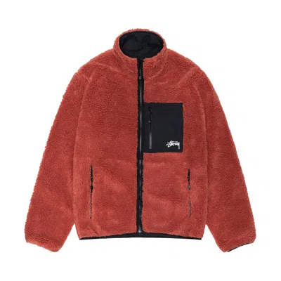 Pre-owned Stussy Sherpa Reversible Jacket 'tera'