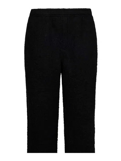 Stussy Black Wool Blend Casentino Cloth Beach Pants