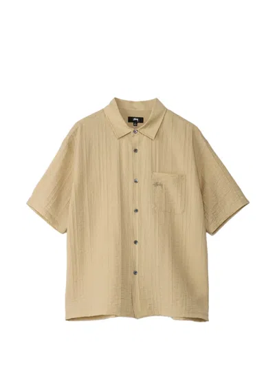 Stussy Short-sleeve Pocket Shirt In Brown