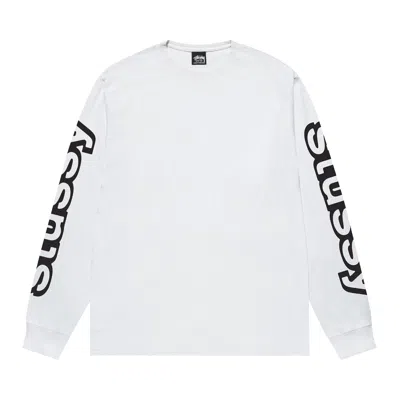 Pre-owned Stussy Sideways Long-sleeve Tee 'white'