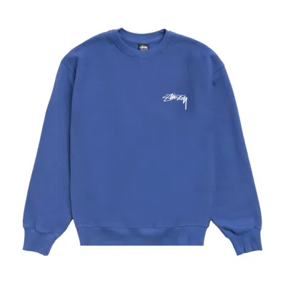 Pre-owned Stussy Skate Stack Crew 'indigo' | Blue | Men's Size L
