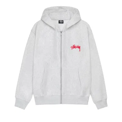 Pre-owned Stussy Skate Tough Zip Hoodie 'ash Heather' In Grey