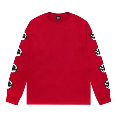 Pre-owned Stussy Skateman Long-sleeve Tee 'dark Red' | Men's Size Xl