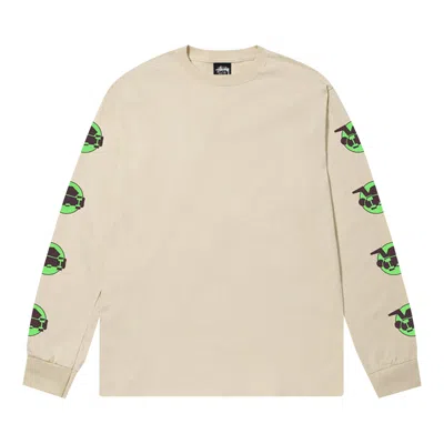 Pre-owned Stussy Skateman Long-sleeve Tee 'putty' | Cream | Men's Size Xl