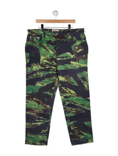Pre-owned Stussy Skinny Jeans In Green