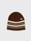 Stussy Skullcap Basic Striped In Brown
