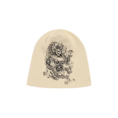 Pre-owned Stussy Skullcap Dragon Print 'stone' | Grey | Men's Size Onesize In Gray