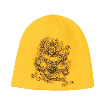 Pre-owned Stussy Skullcap Dragon Print 'yellow' | Men's Size Onesize