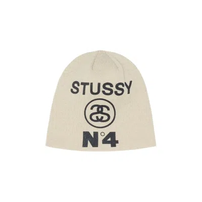 Pre-owned Stussy Skullcap Number 4 'bone' | Cream | Men's Size Onesize In White