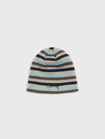 Stussy Smooth Stock Striped Beanie Hat In Multi