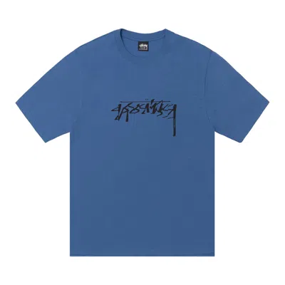 Pre-owned Stussy Sliced Tee 'blue' | Men's Size L