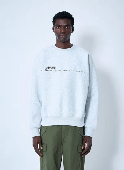 Stussy Smooth 80 Crew Sweatshirt In Grey