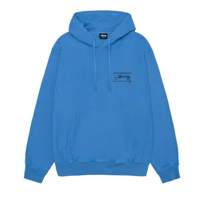 Pre-owned Stussy Smooth International Hoodie Pigment Dyed 'blue' | Men's Size S