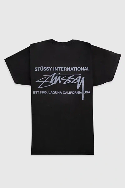 Stussy Smooth International Tee In Black, Men's At Urban Outfitters