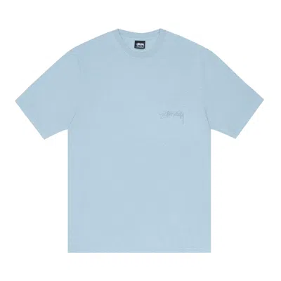 Pre-owned Stussy Smooth Reverse Tee Pigment Dyed 'baby Blue' | Men's Size S