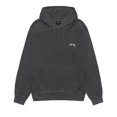 Pre-owned Stussy Smooth Stock Pigment Dyed Hoodie 'black' | Men's Size L