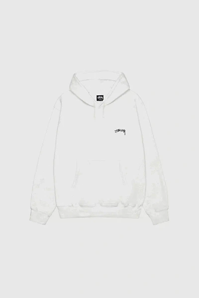 Stussy Smooth Stock Pigment Dyed Hoodie In White, Men's At Urban Outfitters