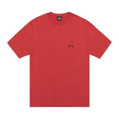 Pre-owned Stussy Smooth Stock Tee 'guava' In Red