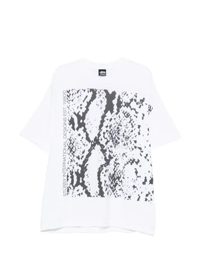 Stussy Snakeskin-print T-shirt In White