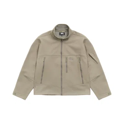 Pre-owned Stussy Soft Shell Jacket 'moss Grey' | Men's Size S