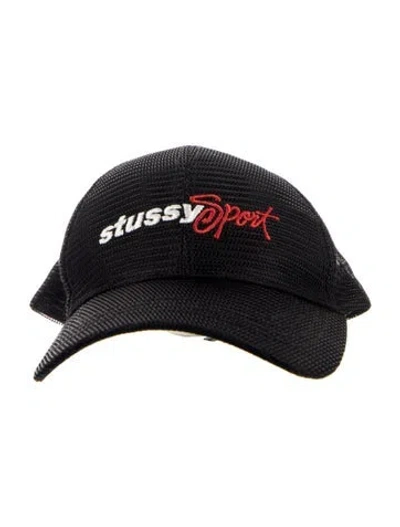 Pre-owned Stussy Solid Textured Baseball Cap In Black