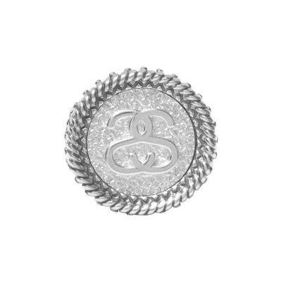 Pre-owned Stussy Sovereign Ring 'silver' | Men's Size 11