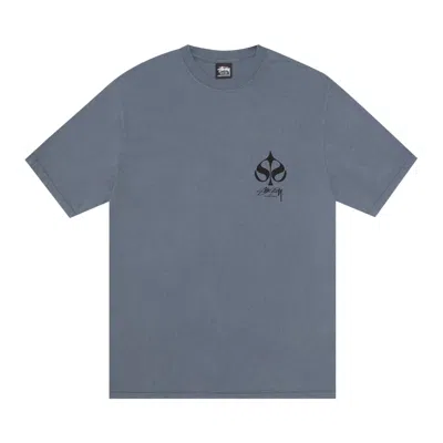 Pre-owned Stussy Spade Tee Pigment Dyed 'navy' | Blue | Men's Size Xl