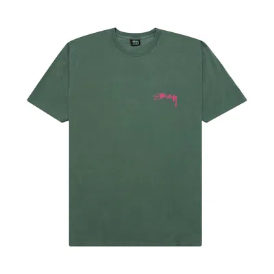 Pre-owned Stussy Sphinx Pigment Dyed Tee 'pine' In Green