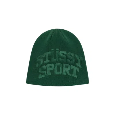 Pre-owned Stussy Sport Deboss Skullcap 'forest' In Green