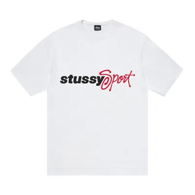 Pre-owned Stussy Sport Script Tee 'white'