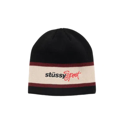 Pre-owned Stussy Sport Stripe Skullcap 'black' | Men's Size Onesize