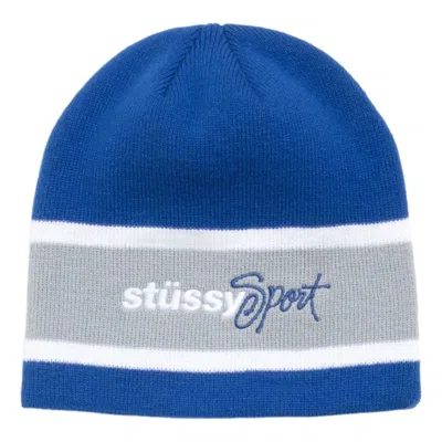Stussy Sport Stripe Skullcap 'royal' In Blue