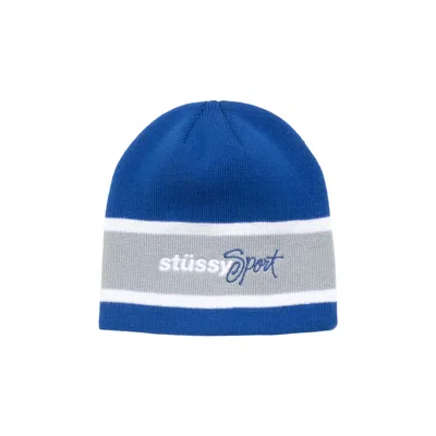 Pre-owned Stussy Sport Stripe Skullcap 'royal' | Blue | Men's Size Onesize