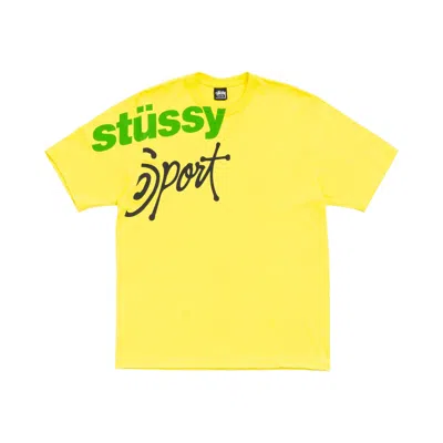 Pre-owned Stussy Sport Tee 'lemon' | Yellow | Men's Size M