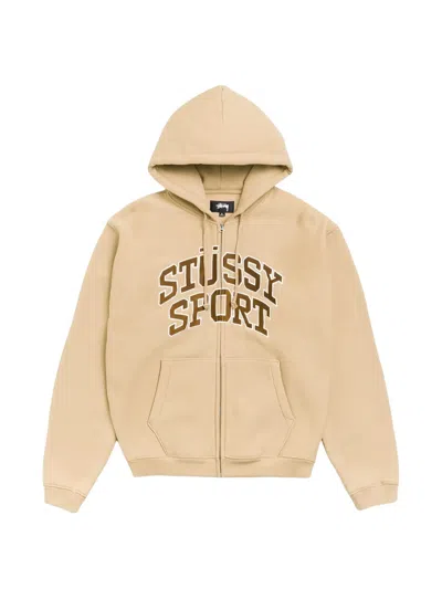 Stussy Stüssy Sport Zip-up Hoodie In Brown