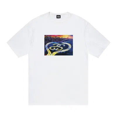 Pre-owned Stussy Ss Highway Tee 'white'
